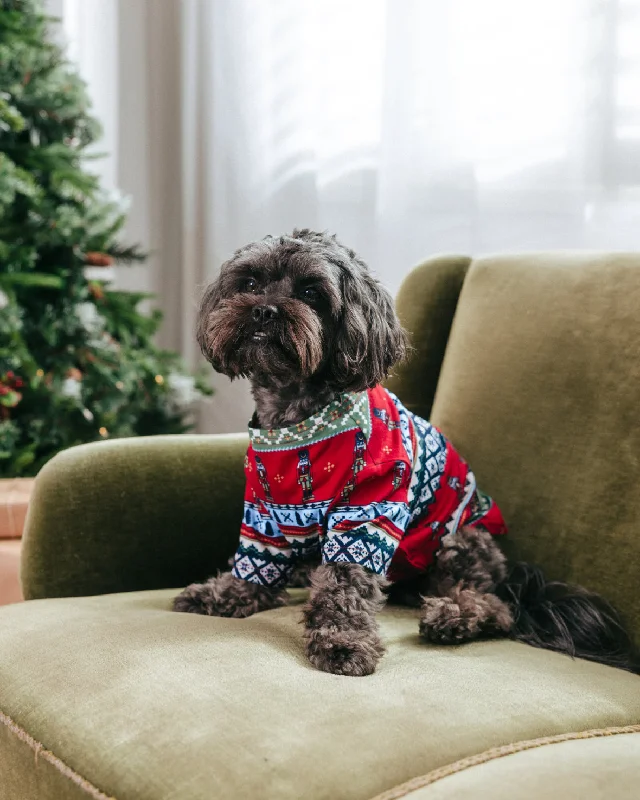 Pet Christmas Nutcracker Fair Isle Print Pyjama T-shirt