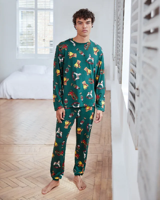 Christmas Toys Print Long Pyjama Set