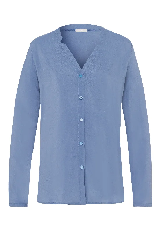 Printed ShirtsSleep And Lounge Button Front Shirt | Soft Blue 77611-1530