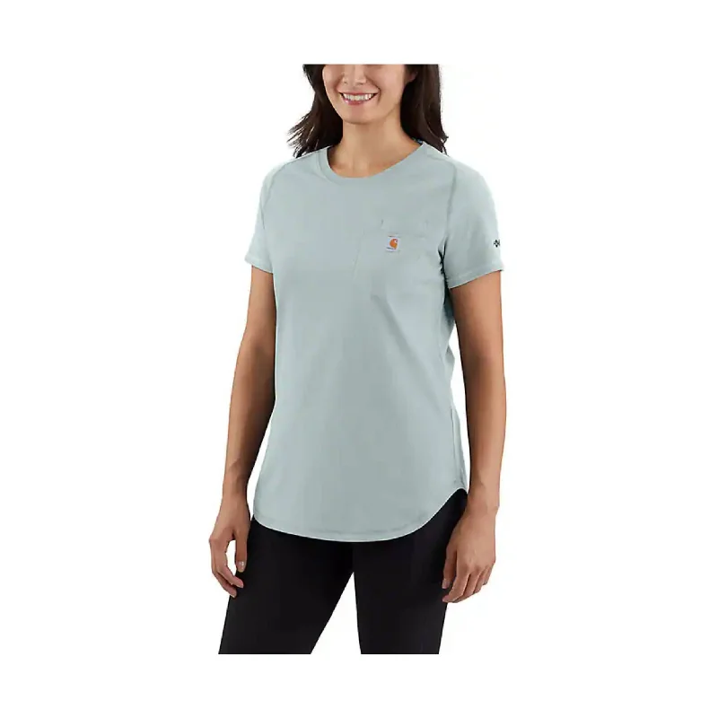 Festival ShirtsCarhartt Women's Force Relaxed Fit Midweight Pocket T Shirt - Dew Drop - ONLINE STORE CREDIT/EXCHANGE ONLY