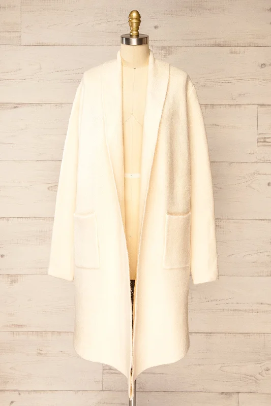 Denim JacketsColombo Ivory | Open-Front Coat