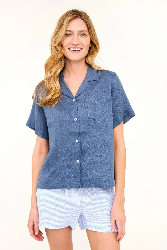 Rayon ShirtsMaddie Camp Shirt - Vintage Indigo