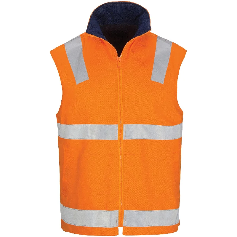 Suede JacketsDNC Hi Vis Cotton Drill Reversible Vest With Generic R/Tape (3765)