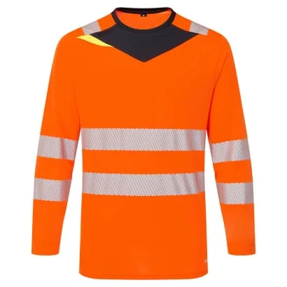 Cropped ShirtsDX4 Long Sleeve Hi-Vis Tee Shirt - DX416 Portwest