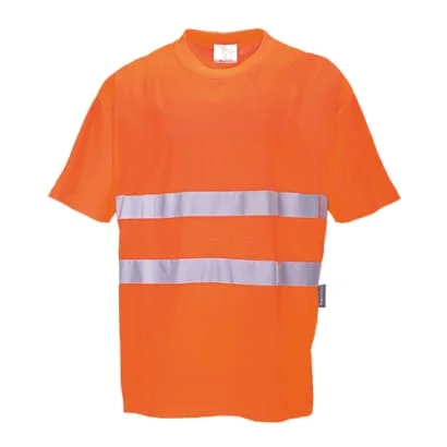 Logo ShirtsHi Viz Cotton Comfort Tee Shirt RIS 3279 Portwest S172 Hi Vis T Shirt