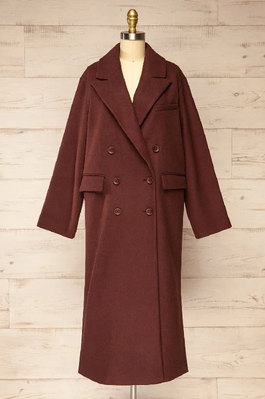 Painted JacketsMchinji | Long Brown Felt Coat