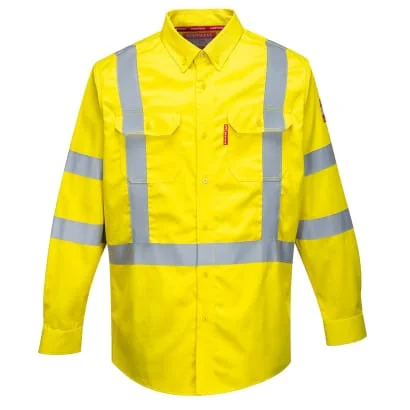 Wrap ShirtsPortwest Bizflame Flame Retardant Hi-Vis Shirt-FR95