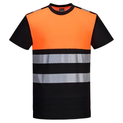 High-Fashion ShirtsPW3 Hi Vis Segmented Contrast Tee Shirt Class 1 Portwest-PW311