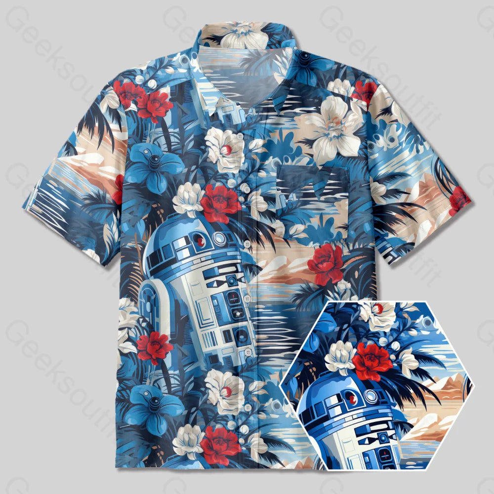 Asymmetrical ShirtsR2-D2 Button Up Pocket Shirt