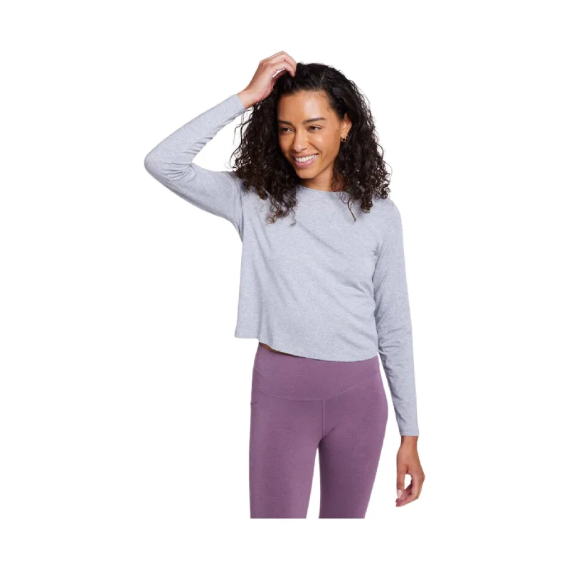 Asymmetrical ShirtsTasc Women's ALLways Long Sleeve T Shirt - Perfect Gray Heather - ONLINE STORE CREDIT/EXCHANGE ONLY