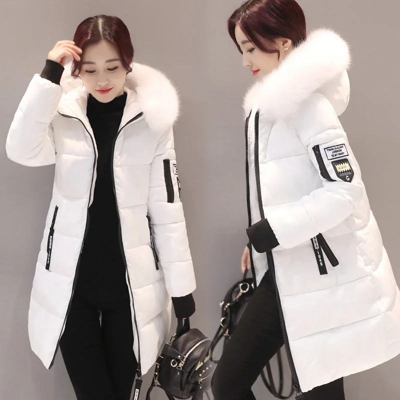 Casual JacketsThick Basic Jacket Women Winter Coats Cotton Casual Hooded Long Jacket Ladies Warm Winter Outwear Women Coat Jaqueta Feminina