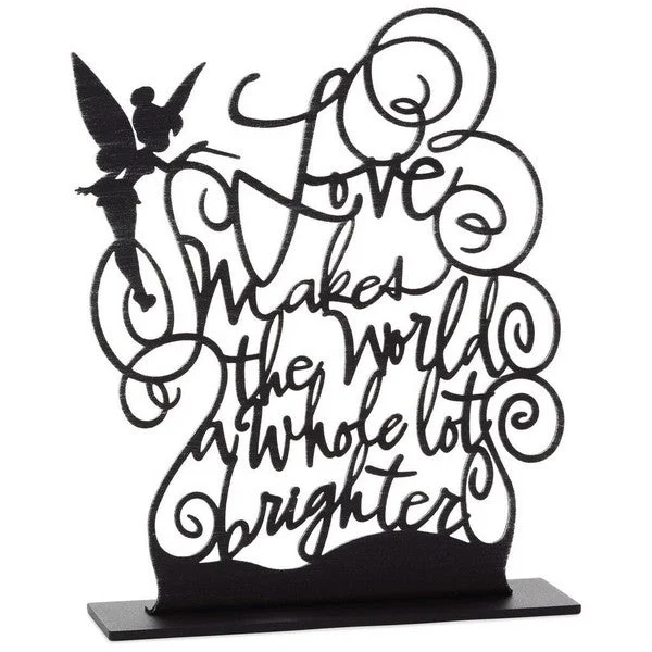 Hallmark Disney Tinker Bell Brighter World Metal Quote Figurine