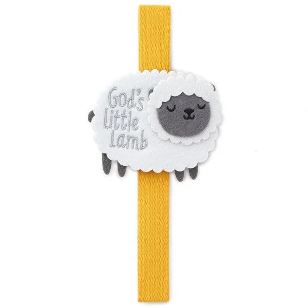 Hallmark God's Little Lamb Elastic Band Bookmark