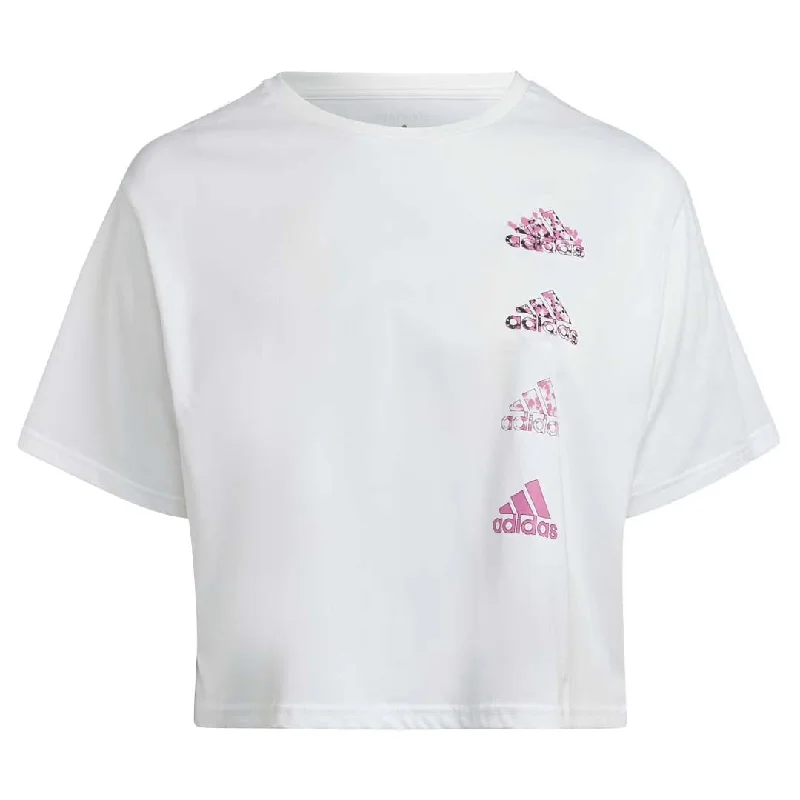 UV-Protection T-Shirtsadidas - Women's Aeroready Crop Graphic T-Shirt (Plus Size) (HM1288)