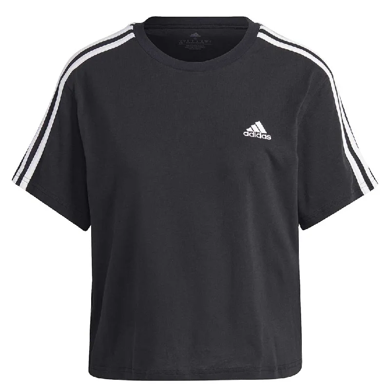 Plush T-Shirtsadidas - Women's Essentials 3 Stripes Crop T-Shirt (HR4913)