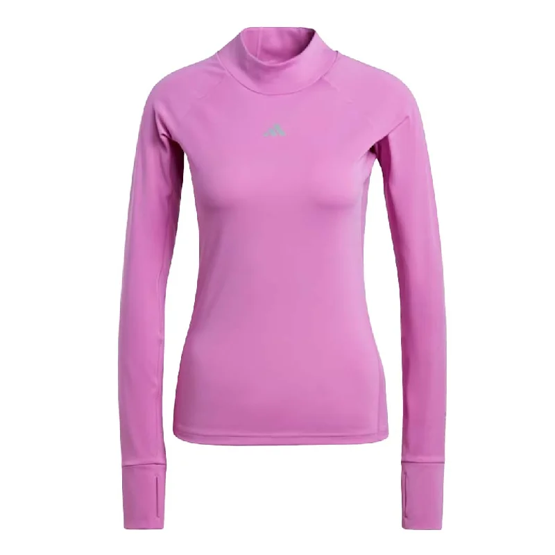 Leather-Paneled T-Shirtsadidas - Women's Techfit Aeroready Long Sleeve T-Shirt (HI3370)