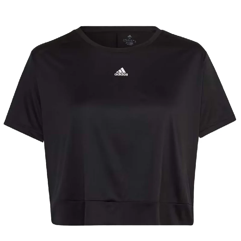 Casual T-Shirtsadidas - Women's Aeroready Studio Loose Crop T-Shirt (Plus Size) (HI5984)