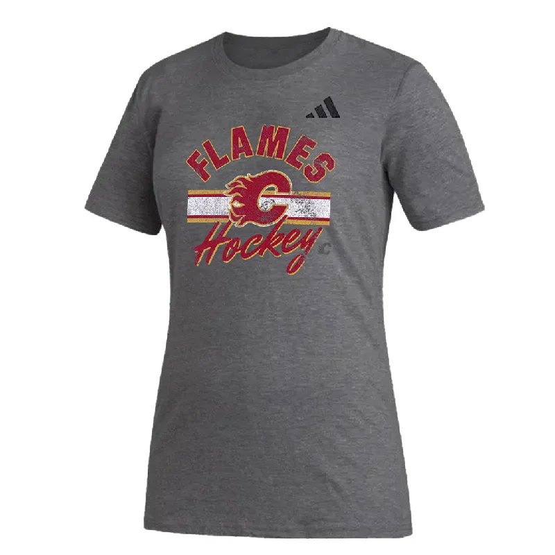 Festival T-Shirtsadidas - Women's Calgary Flames Blend T-Shirt (IB5644)