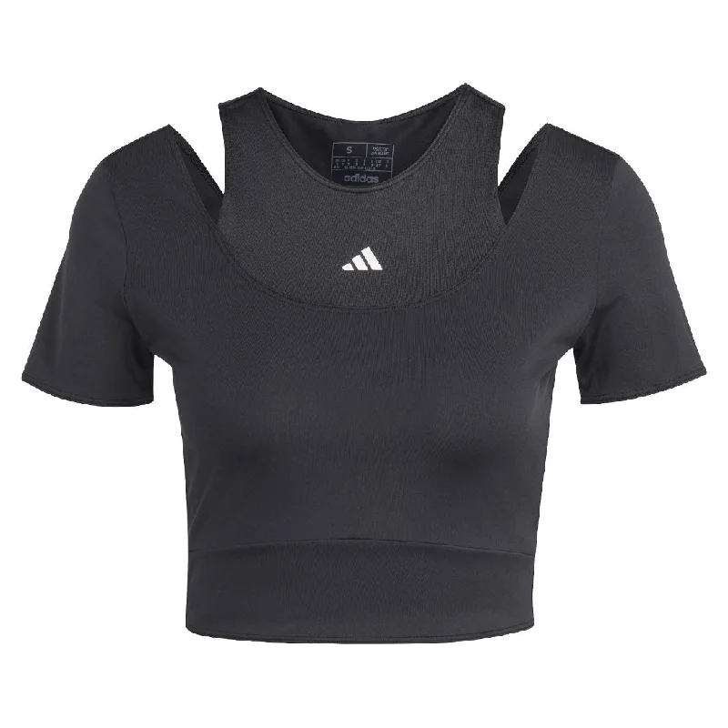 Linen T-Shirtsadidas - Women's HIIT AEROREADY Crop Training T-Shirt (HN5538)