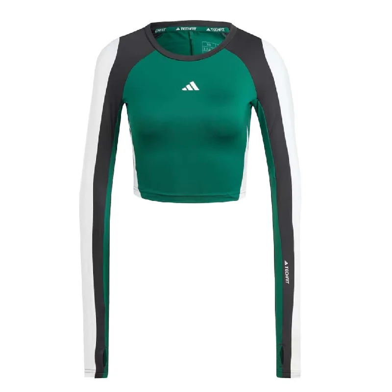 Cotton T-Shirtsadidas - Women's Techfit Aeroready Long Sleeve T-Shirt (IK6152)