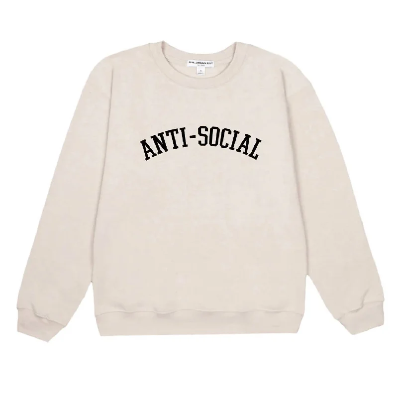 Logo HoodiesAnti Social Sweatshirt In Oat