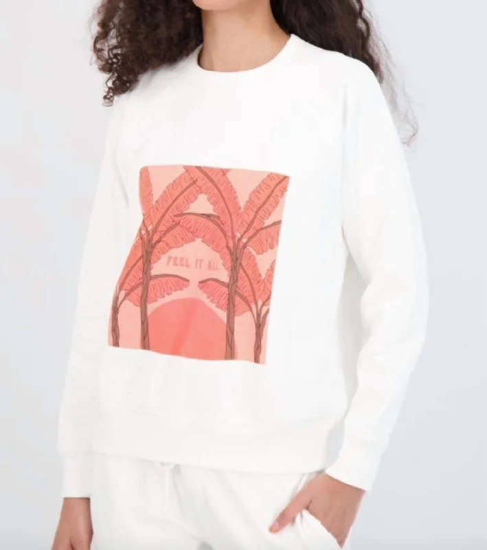 Drawstring HoodiesDune "feel It" Sweatshirt In White