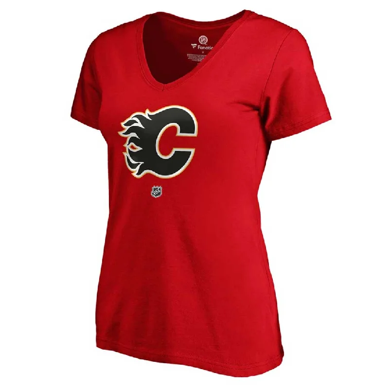 Tasseled T-ShirtsFanatics - Women's Calgary Flames Tkachuk V-Neck T-Shirt (3A40 0484 H35 FNC)