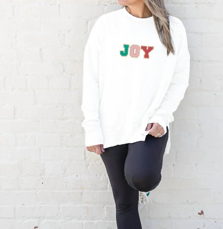 Sports Team HoodiesJoy Chenille Patch Sweatshirt In White