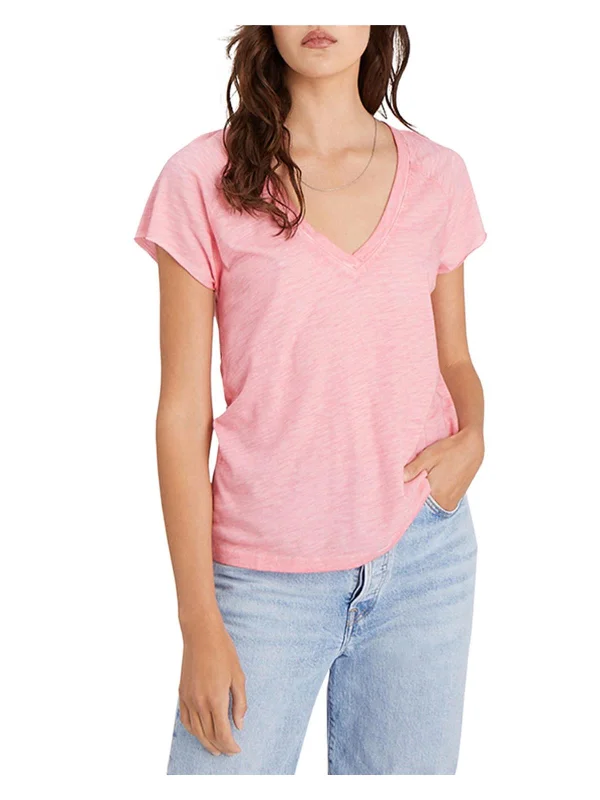 Colorblock T-ShirtsLou Womens V-Neck Heathered T-Shirt