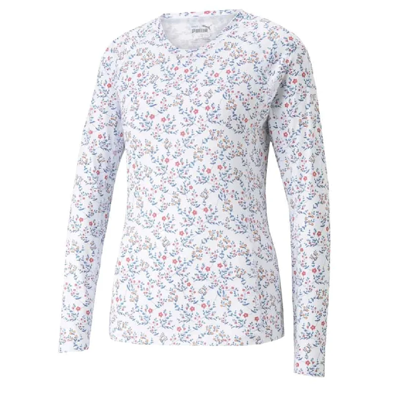 Hiking T-ShirtsPuma - Women's YouV Micro Floral Long Sleeve T-Shirt (539033 01)