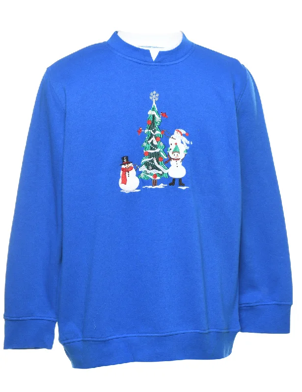 Studded SweatshirtsSnowman Christmas Sweatshirt - M