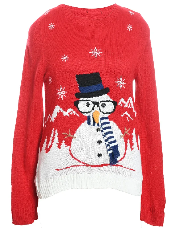 Tasseled SweatshirtsSnowman Christmas Sweatshirt - M