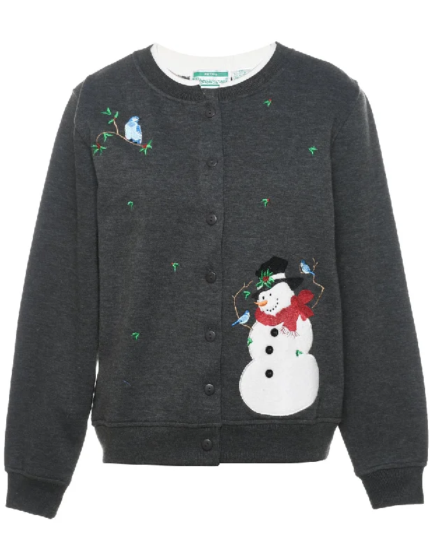 Ruffled SweatshirtsSnowman Christmas Sweatshirt - M