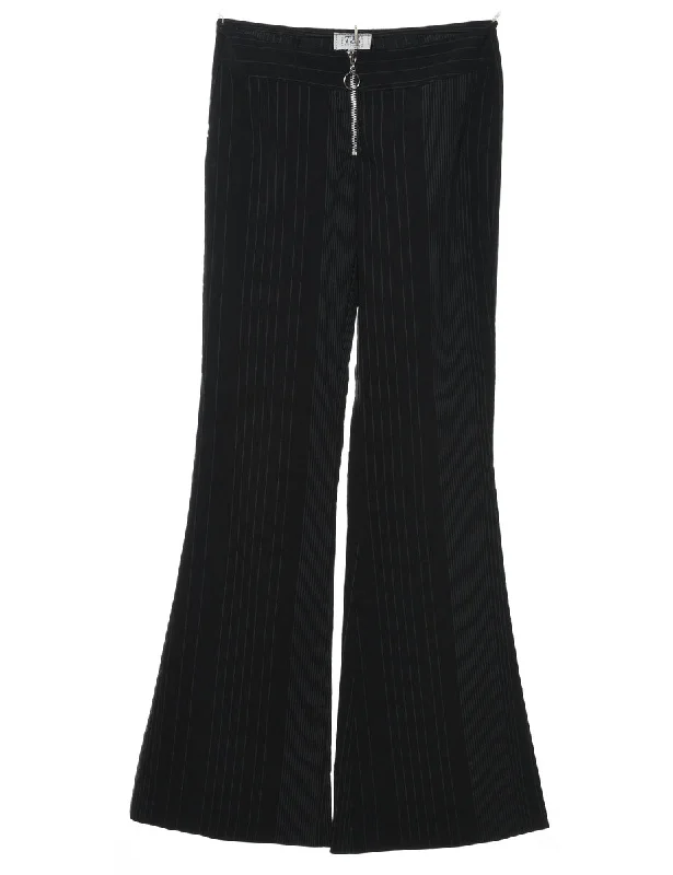 Slim Fit T-ShirtsWide Leg Pinstriped Trousers - W26 L32