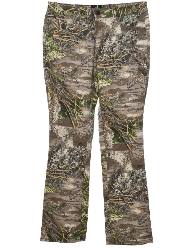 Work T-ShirtsWoodland Camouflage Design Trousers - W32 L31