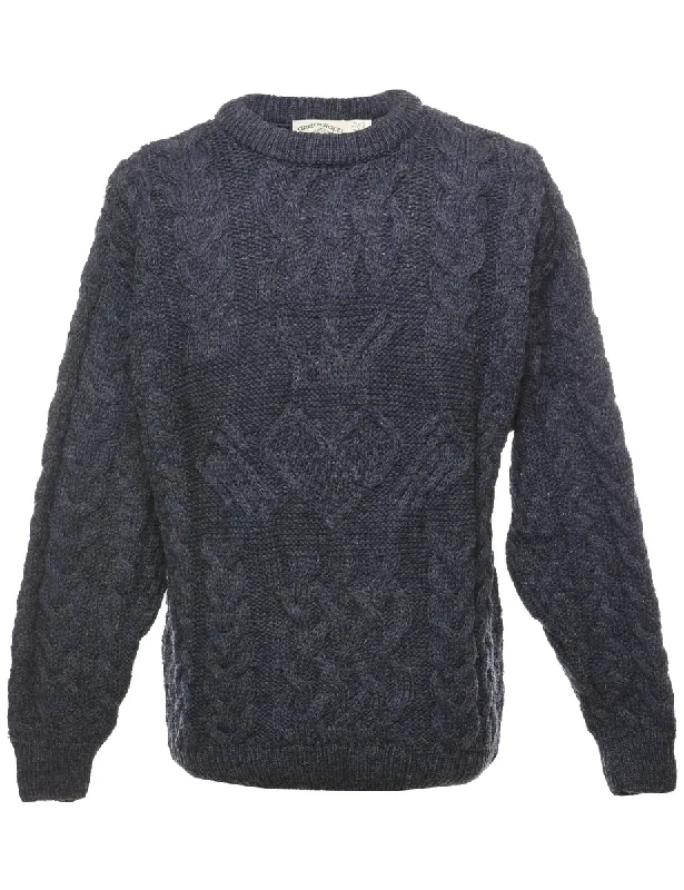 Camping T-ShirtsWool Cable Knit Jumper - S