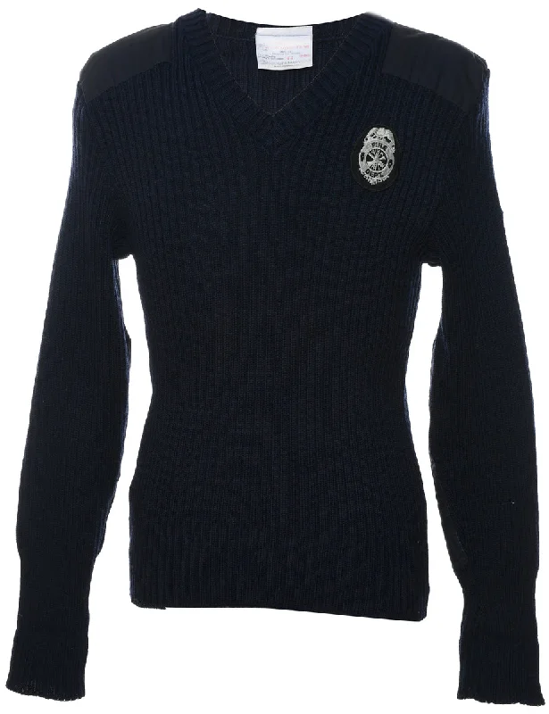 Streetwear T-ShirtsWool Navy Jumper - L