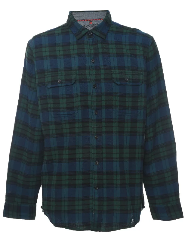 Embellished T-ShirtsWoolrich Checked Navy & Dark Green Shirt - L