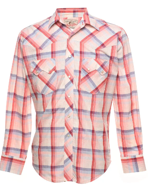 Urban T-ShirtsWrangler Checked Red & Blue Western Shirt - S