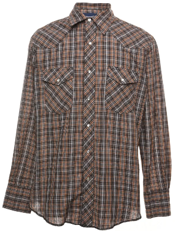 Fitted T-ShirtsWrangler Checked Western Shirt - M