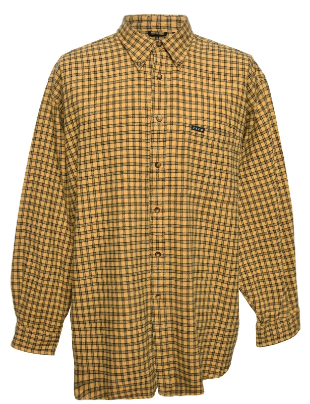 Compression T-ShirtsYellow & Blue Izod Checked Shirt - XL