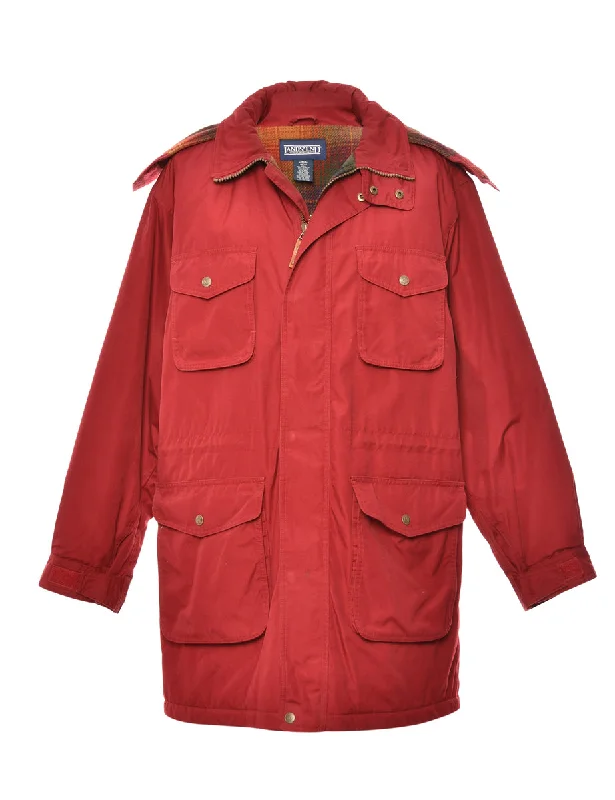 Cotton T-ShirtsZip Front Red Coat - M