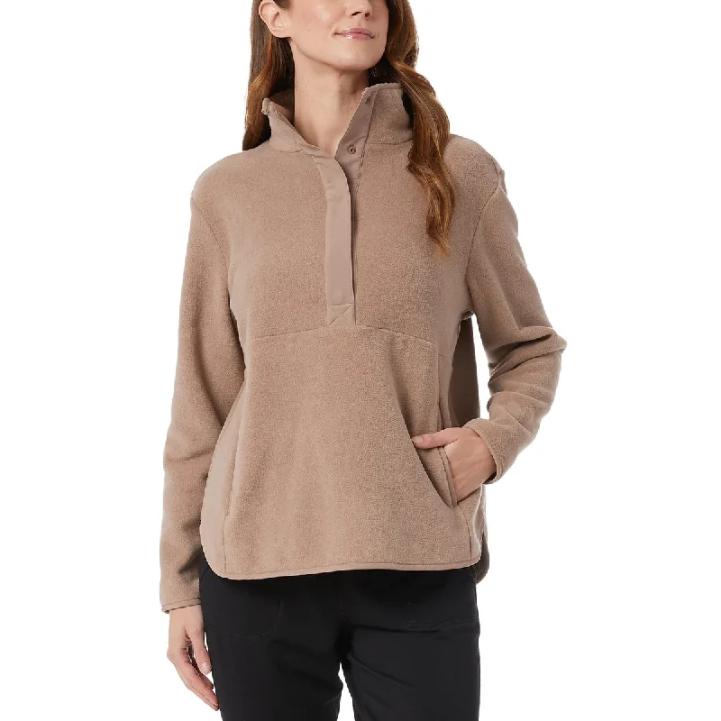 Tasseled Sweatshirts32 Degrees Women's Fleece Mock Neck Sweatshirt Brown Size X-Small