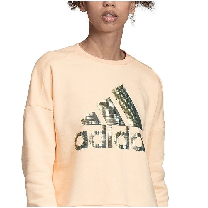 Cropped HoodiesAdidas Women's Glam-Logo Sweatshirt Orange