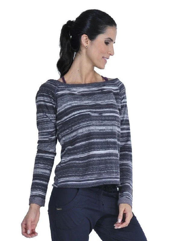 Beaded SweatshirtsBia Brazil Activewear Light Weight Sweatshirt TT4440 Charcoal Stripes