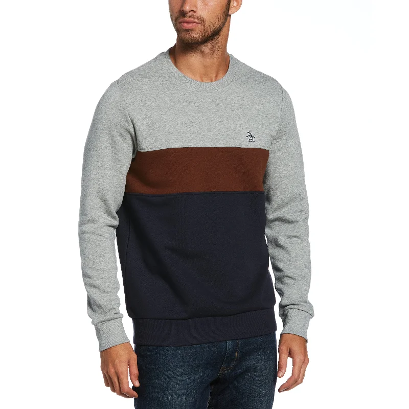 Button-Up SweatshirtsColor Block Sweatshirt