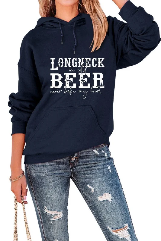 Windbreaker SweatshirtsWOMEN LETTER PRINTING HOODED SWEATSHIRT