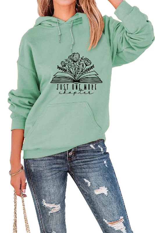 Hiking HoodiesWOMEN BOOK PRINT HOODED SWEATSHIRT