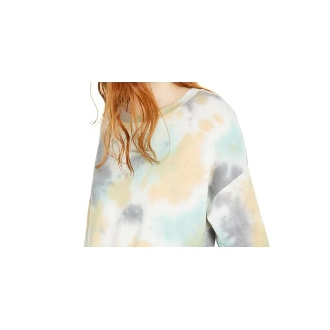 High-Fashion SweatshirtsHooked Up By Iot Junior's Tie Dye Sweatshirt White Multi Size Large