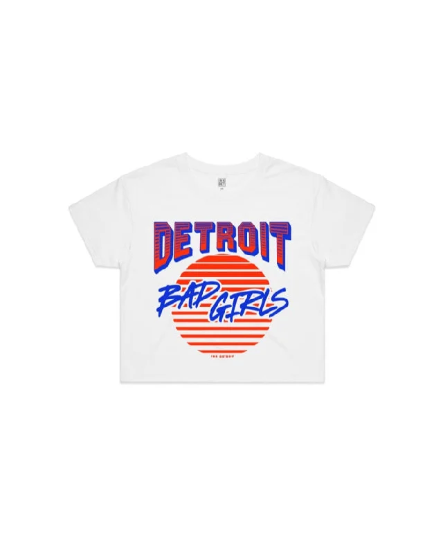 Athletic T-ShirtsInk Detroit Bad Girls Crop T-Shirt - White